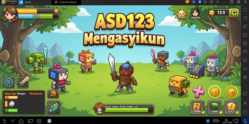 Tampilan menarik dari gameplay Idle ASD123 yang seru.