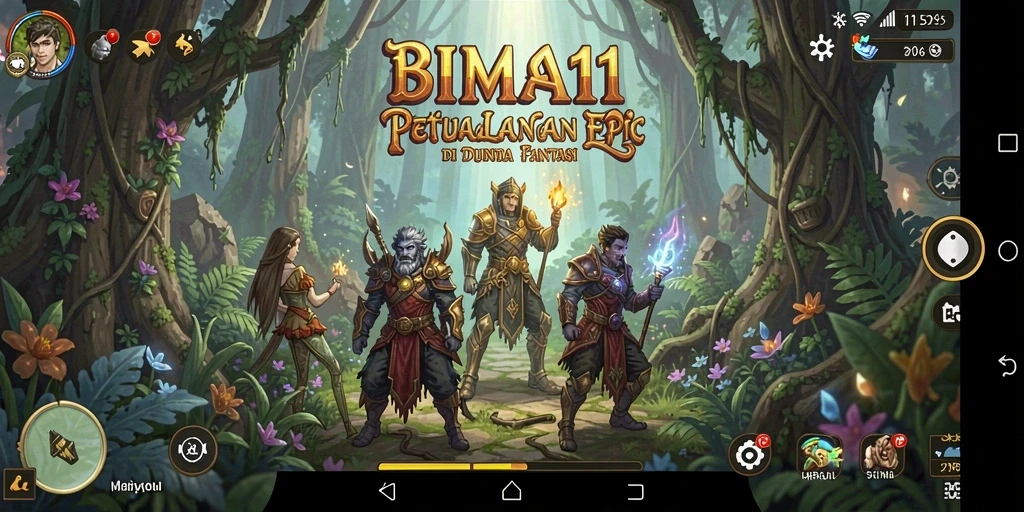 Tampilan gameplay BIMA11 yang menakjubkan dan penuh aksi RPG.