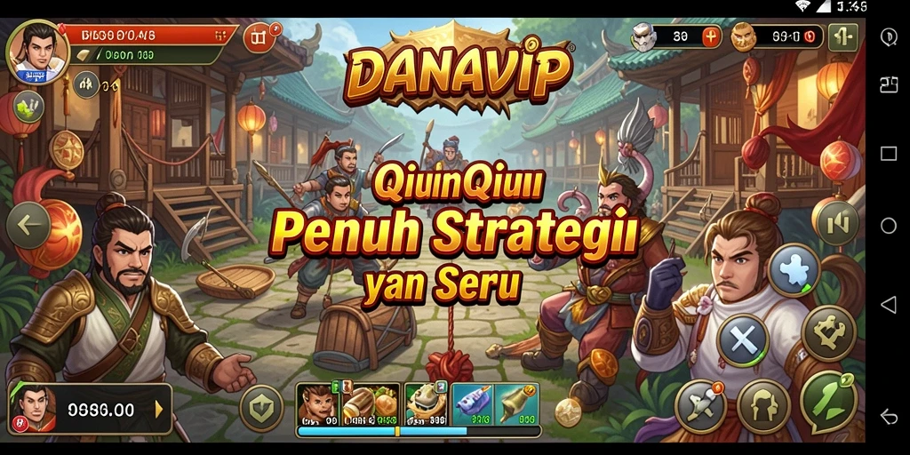 Screenshot gameplay QiuQiu yang menarik dan kompetitif.