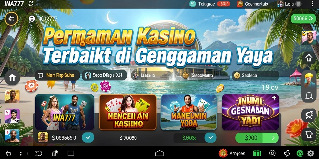 Tampilan gameplay kasino yang memikat di INA777.