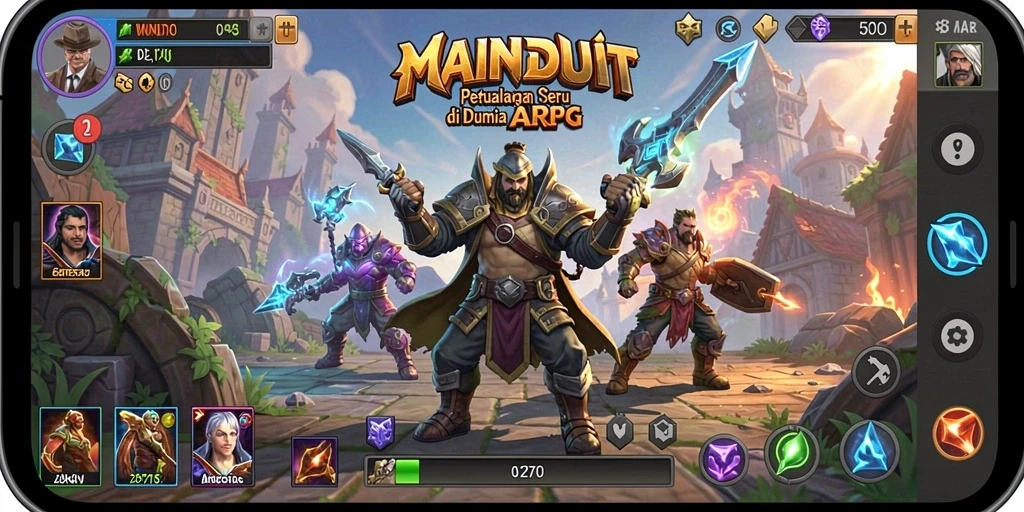 Screenshot gameplay MAINDUIT menampilkan aksi seru di dunia ARPG.