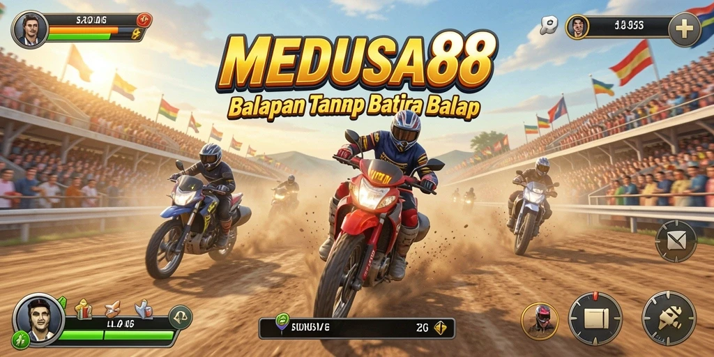 Tampilan gameplay Racing yang mendebarkan dan kompetitif.