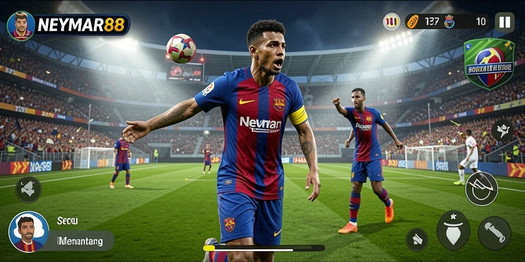 Tampilan gameplay NEYMAR88 yang seru dan menantang.