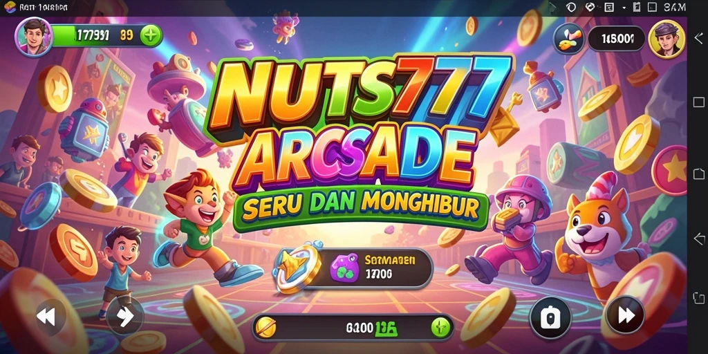 Screenshot utama NUTS777 menunjukkan gameplay yang dinamis dan menghibur.