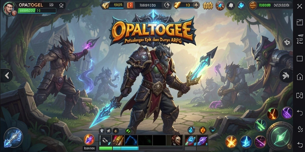 Tampilan epic dari gameplay ARPG OPALTOGEL yang memukau.