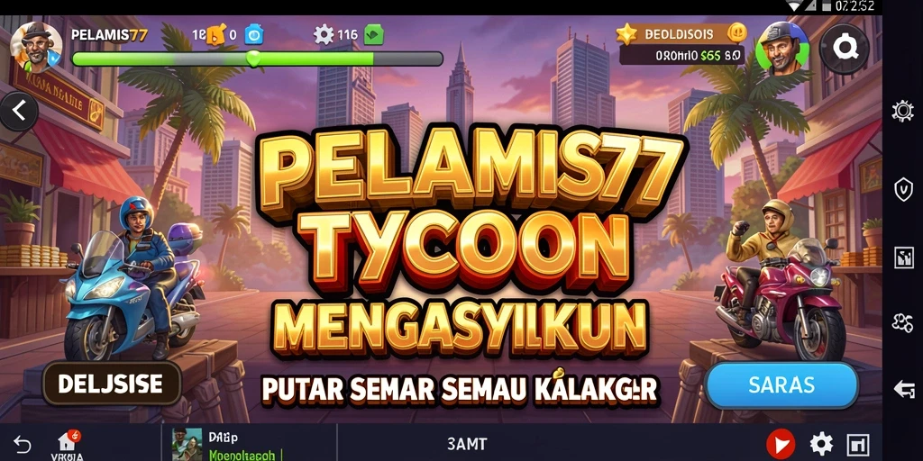 Tampilan permainan PELAMIS77 yang menakjubkan dengan elemen Tycoon.
