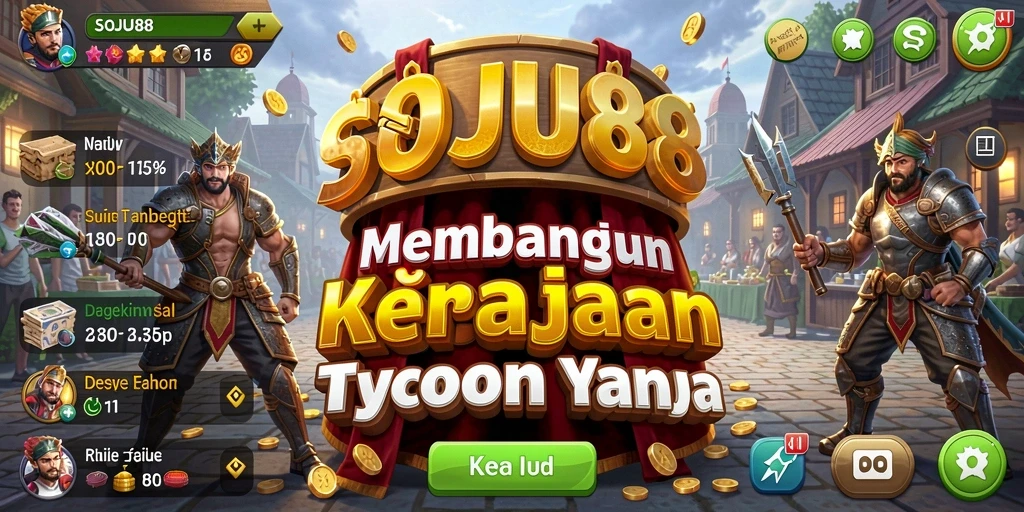 Tampilan gameplay menarik dari SOJU88 yang menunjukkan manajemen bisnis di dunia Tycoon.